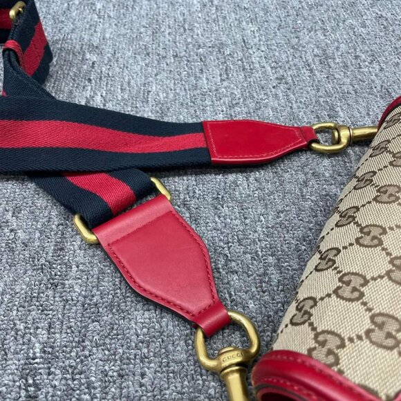 100% Authentic Gucci Lady Web Leather Shoulder Bag - Picture 14 of 15